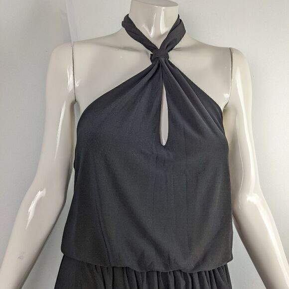 Black halter dress by Laundry NTW size 4 - Picture 3 of 8